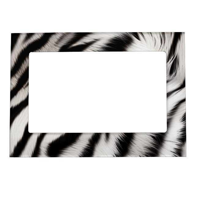 Black White Zebra Print Magnetic Frame (Front)