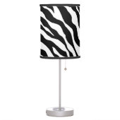 Black White Zebra Skin Custom Lamp (Left)