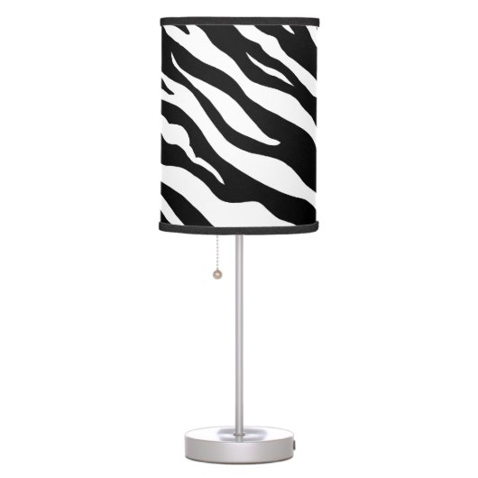Black White Zebra Skin Custom Lamp (Right)