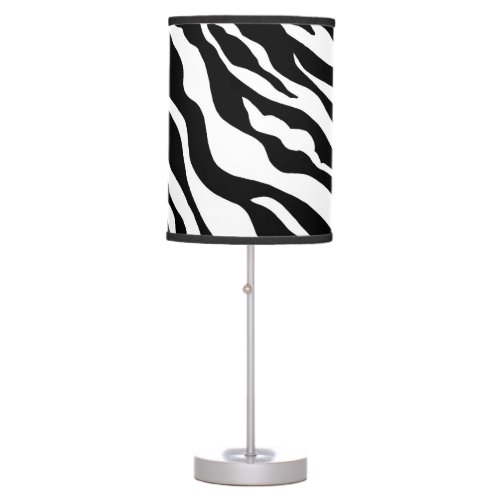 Black White Zebra Skin Custom Lamp