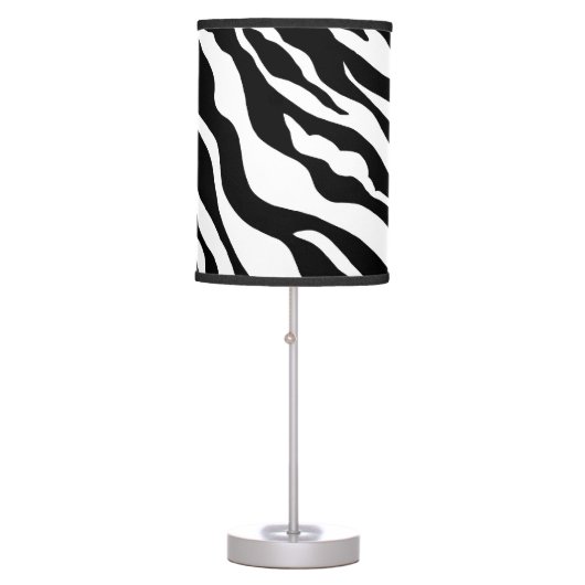Black White Zebra Skin Custom Lamp (Front)