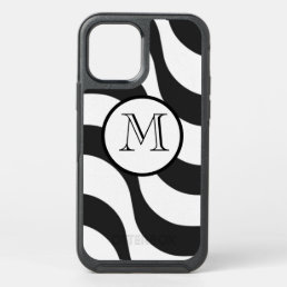 black + white zebra stripe pattern modern OtterBox symmetry iPhone 12 case