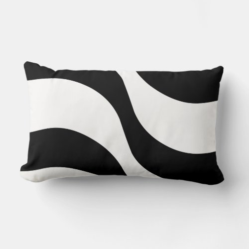 black  white zebra stripe pattern modern  pillow
