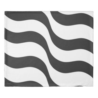 black + white zebra stripe pattern modern pillow duvet cover