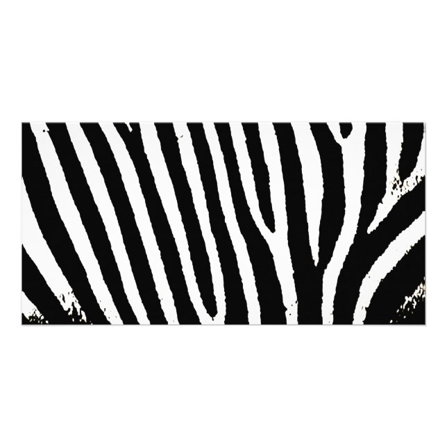 Black & White Zebra Stripes Card (Front)