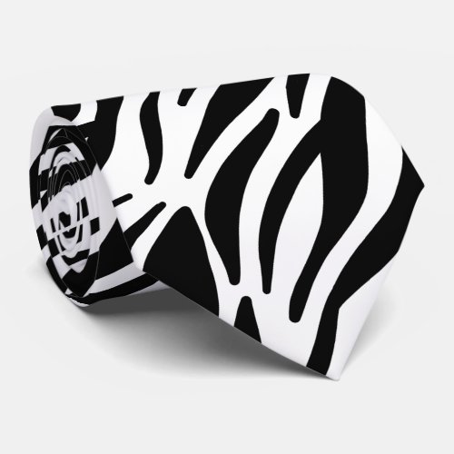 Black White Zebra Stripes Elegant Patterns Cool Neck Tie