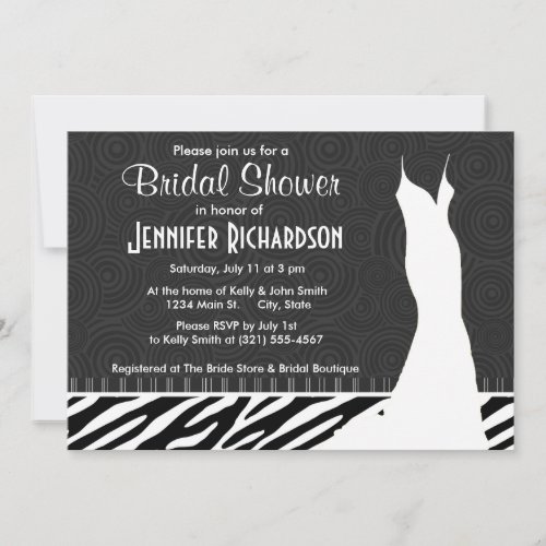 Black &amp; White Zebra Stripes Invites