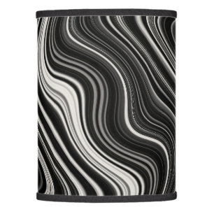 Black & White Zebra Wavy Abstraction Lamp Shade