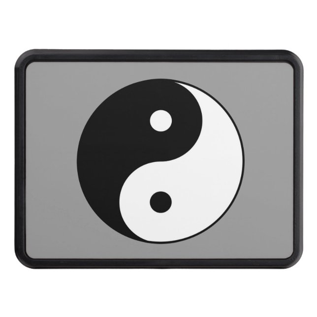 black_white zen yin yang symbol hitch cover (Front)