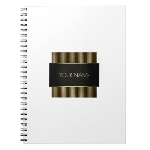 Black WhiteGold Conceptual Minimal Branding Luxury Notebook