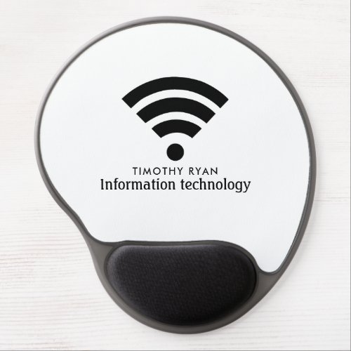 Black Wi_Fi Logo Information Technology Computer Gel Mouse Pad