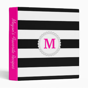 Black Wide Stripe 3 Ring Binder