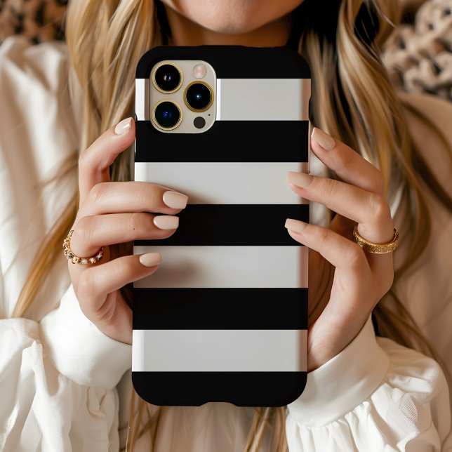 Black Wide Stripe Case-Mate iPhone Case (Creator Uploaded)