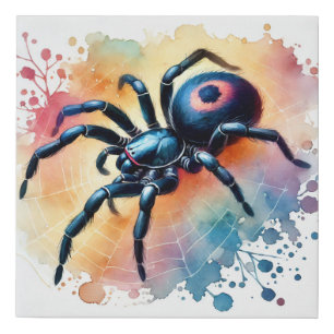 Black Widow 071024AREF119 - Watercolor Faux Canvas Print