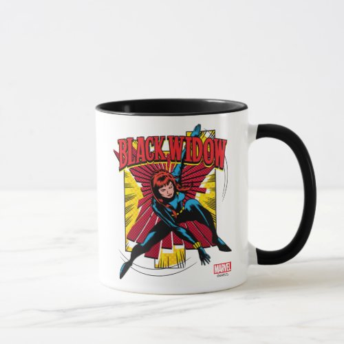Black Widow Action Comic Graphic Mug