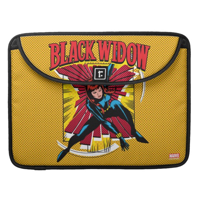 Black Widow Action Comic Graphic Sleeve For MacBooks (Front Closed)