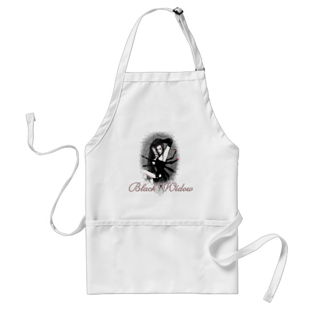 Black Widow Adult Apron (Front)