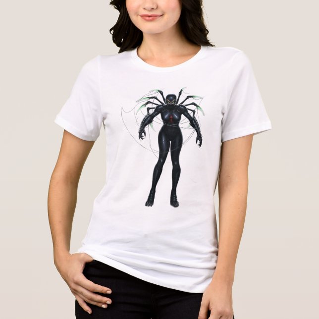 Black Widow Arachne Warrior Tri-Blend Shirt (Front)