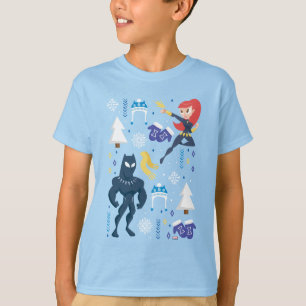 Black Widow & Black Panther Winter Graphic T-Shirt