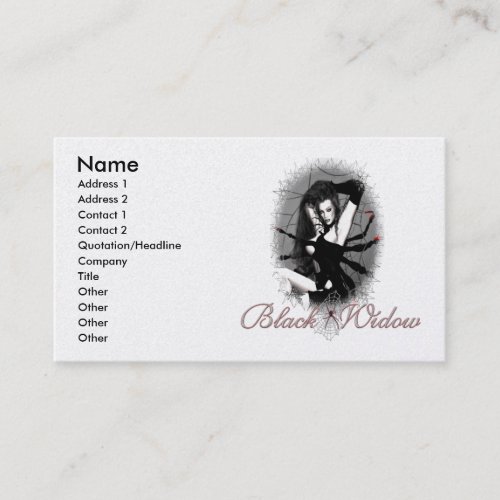 Black Widow Business Cards