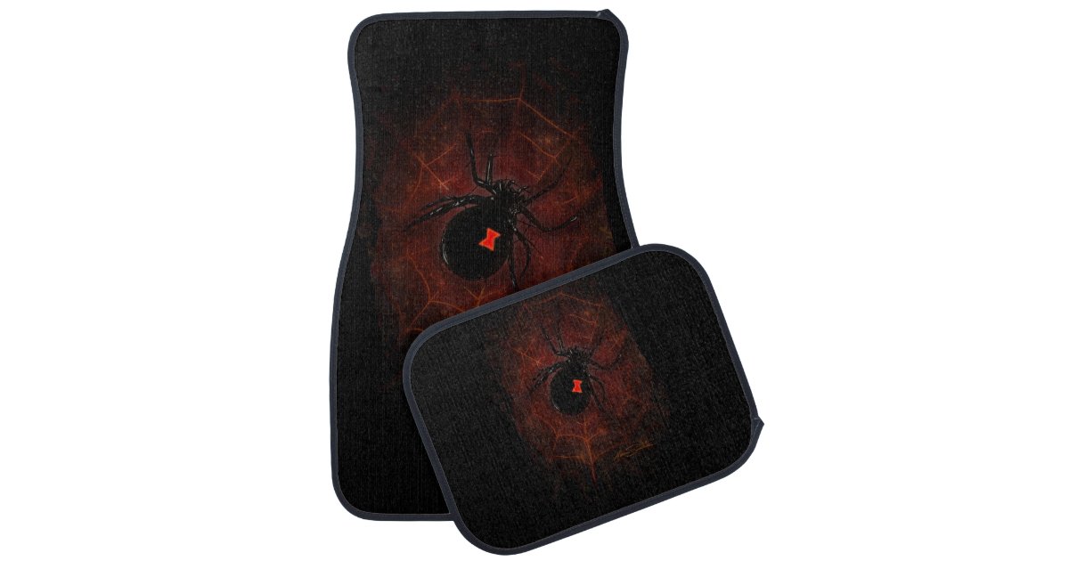 Black Widow Car Floor Mat Zazzle