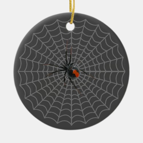 Black Widow Ceramic Ornament