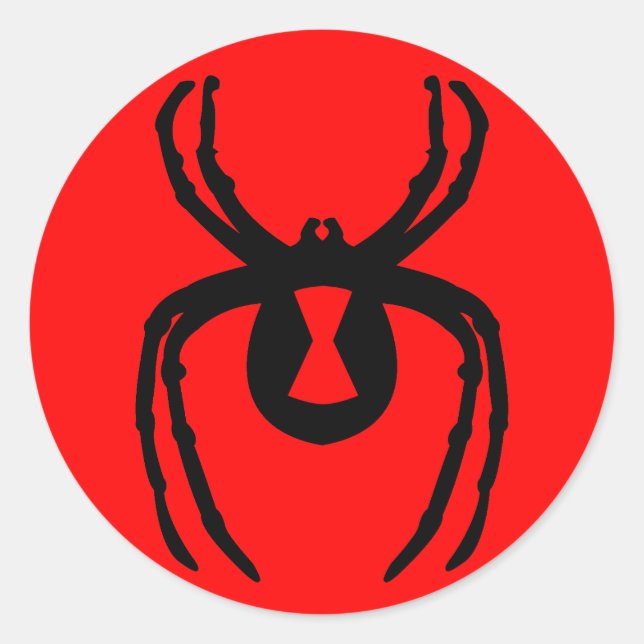 Black Widow Classic Round Sticker (Front)