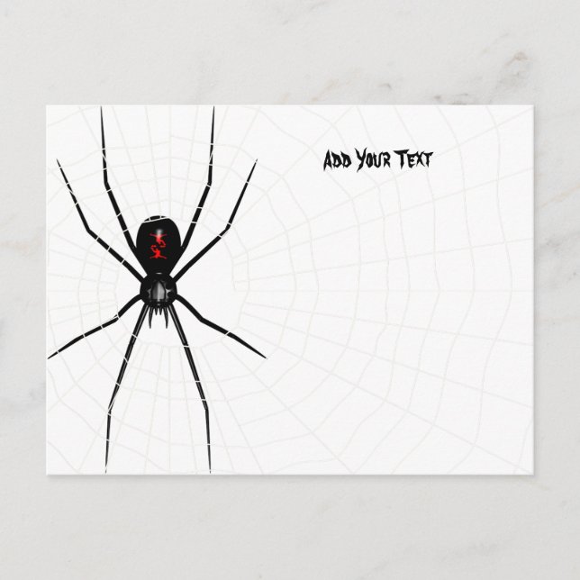 Black Widow design Postcard (Front)