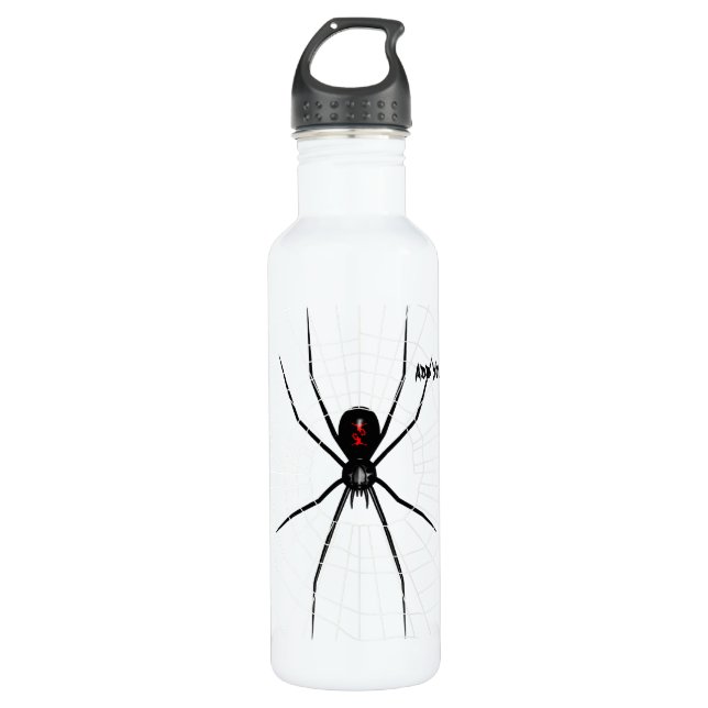 Black Widow design Water Bottle (Front)