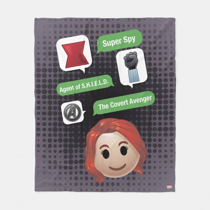 Black Widow Emoji Fleece Blanket Zazzle
