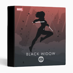 Black Widow Heroic Silhouette 3 Ring Binder