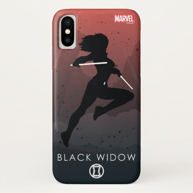 Black Widow Heroic Silhouette Case-Mate iPhone Case (Back)