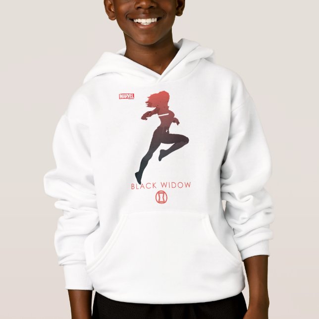 Black Widow Heroic Silhouette Hoodie (Front)