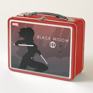 Black Widow Heroic Silhouette Metal Lunch Box