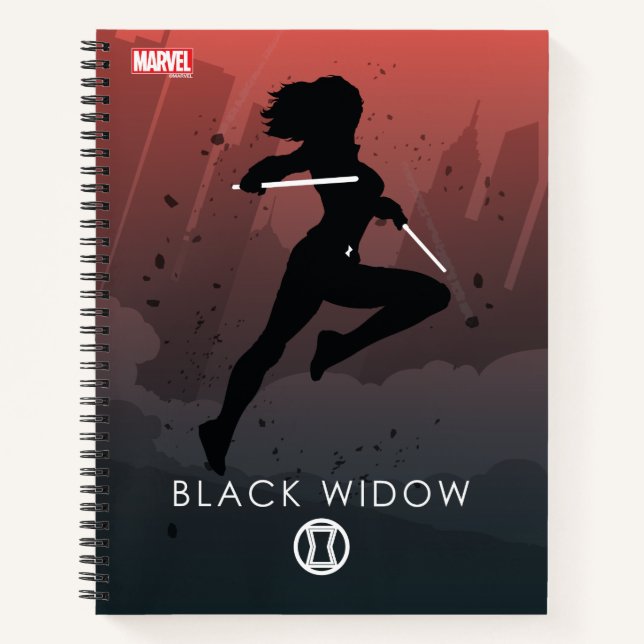 Black Widow Heroic Silhouette Notebook (Front)