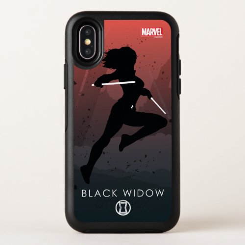 Black Widow Heroic Silhouette OtterBox Symmetry iPhone X Case