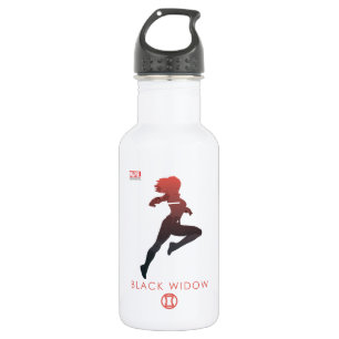 Black Widow Heroic Silhouette Stainless Steel Water Bottle