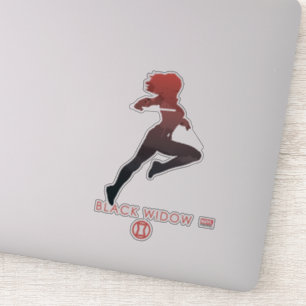 Black Widow Heroic Silhouette Sticker