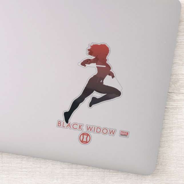 Black Widow Heroic Silhouette Sticker (Detail)