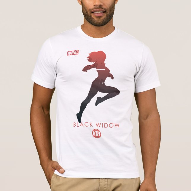 Black Widow Heroic Silhouette T-Shirt (Front)