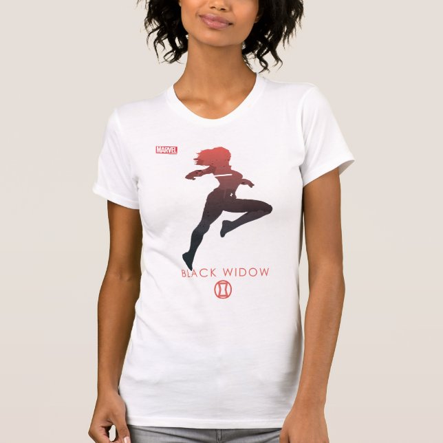 Black Widow Heroic Silhouette T-Shirt (Front)