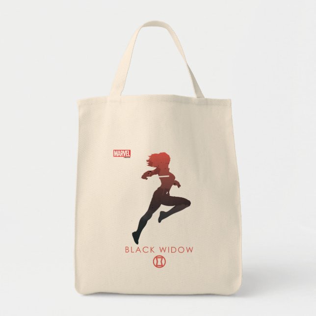 Black Widow Heroic Silhouette Tote Bag (Front)