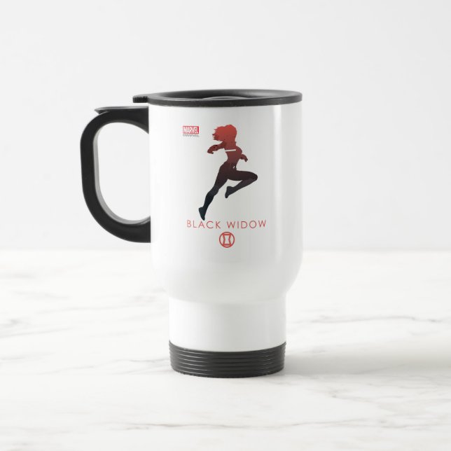 Black Widow Heroic Silhouette Travel Mug (Left)