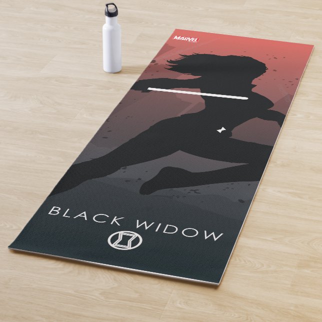 Black Widow Heroic Silhouette Yoga Mat (In Situ)