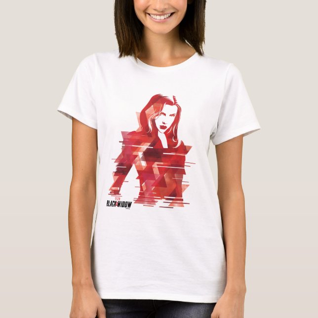 Black Widow Hourglass Textured Portait T-Shirt (Front)