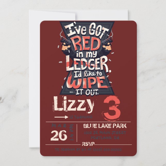 Black Widow invitation card  (Front)