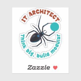 Black Widow IT Architect Modular Funny Sticker