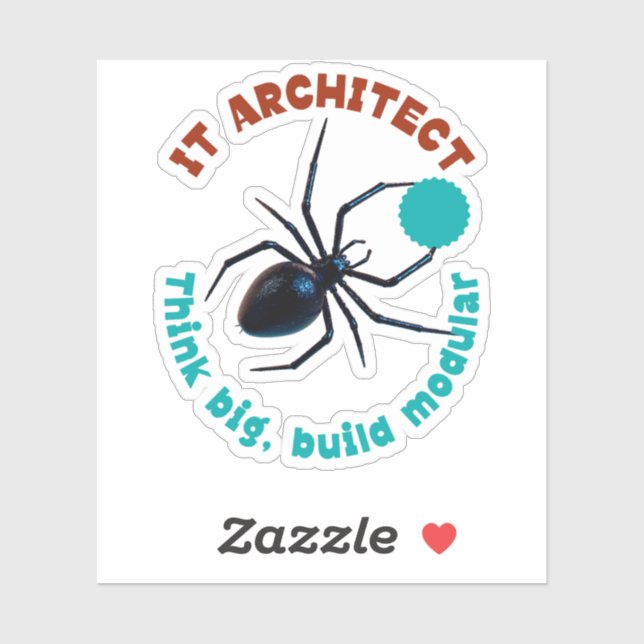 Black Widow IT Architect Modular Funny Sticker (Sheet)