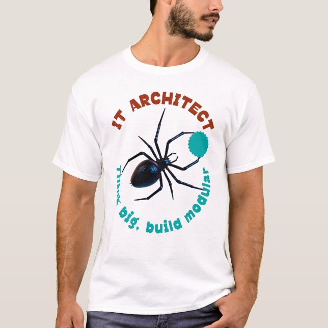 Black Widow IT Architect Modular Funny T-Shirt (Front)