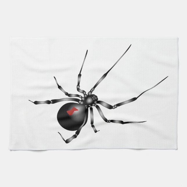 Black Widow Kitchen Towel (Horizontal)